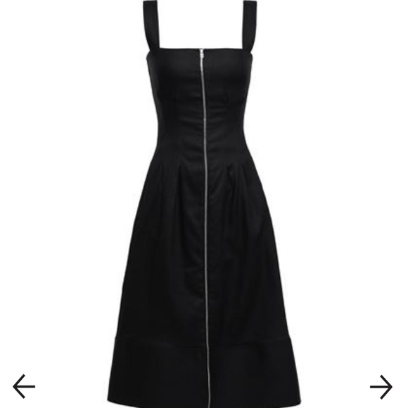 Rare Barbara Casasola linen BLACK midi pinafore spring 2017 runway collection - Picture 2 of 16